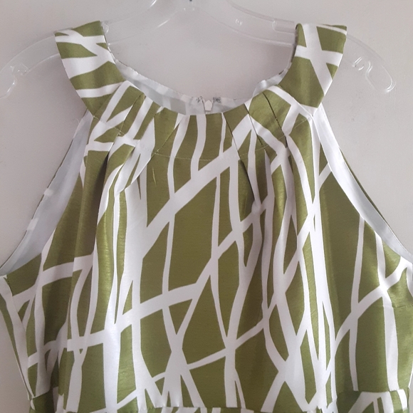 🆕️ Perceptions Spring Summer Green Sleeveless Size 14 Dress NWT - Picture 10 of 13